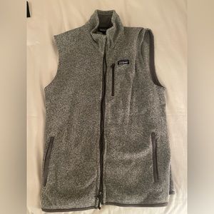 Men’s large grey Patagonia zip up vest! Never worn!!
